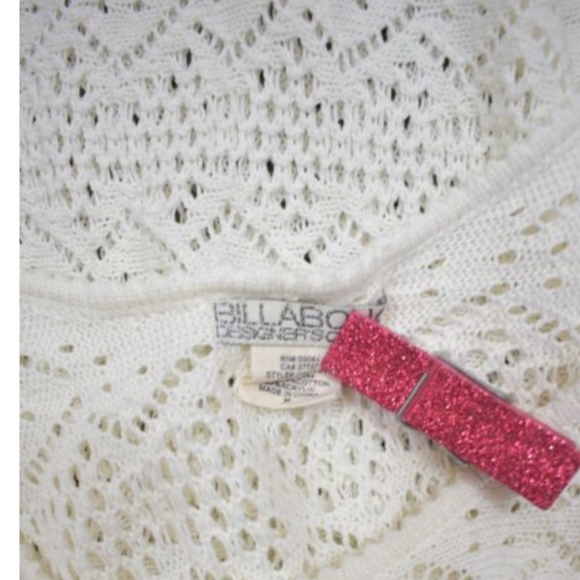 Billabong Ivory Crochet Poncho Sweater Medium - Picture 8 of 8